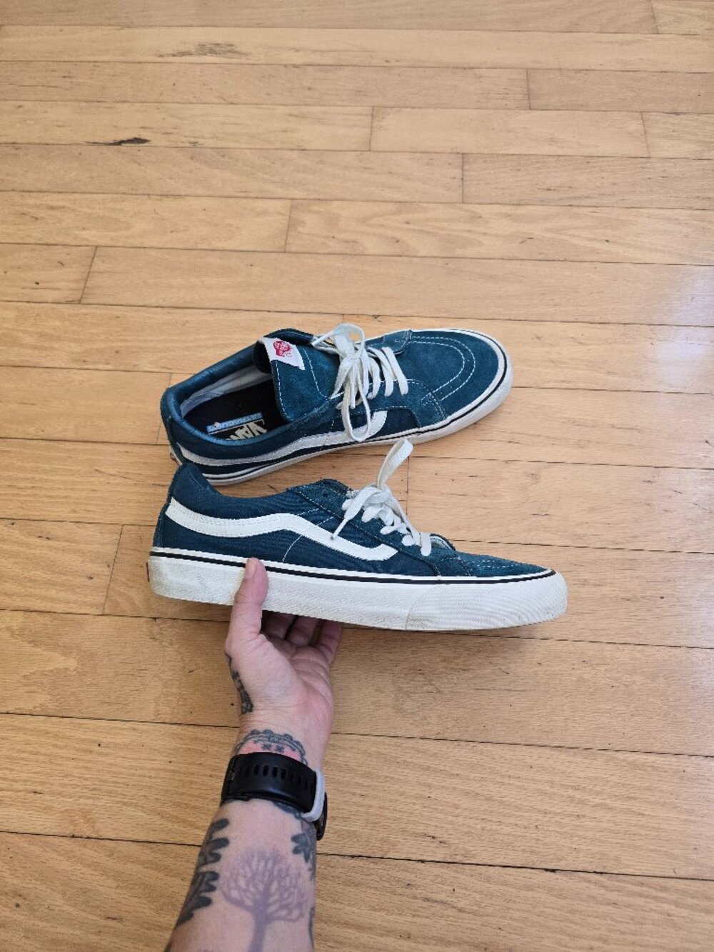 Vans | Ultracush Sk8-Low Teal Blue Suede Skater Sneakers | Mens 11.5
